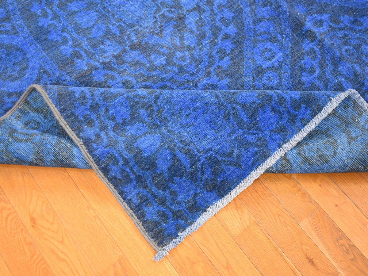 Vintage hand-knotted wool rug in Overdyed, 8' x 10' — SKU O080696 (view 6)