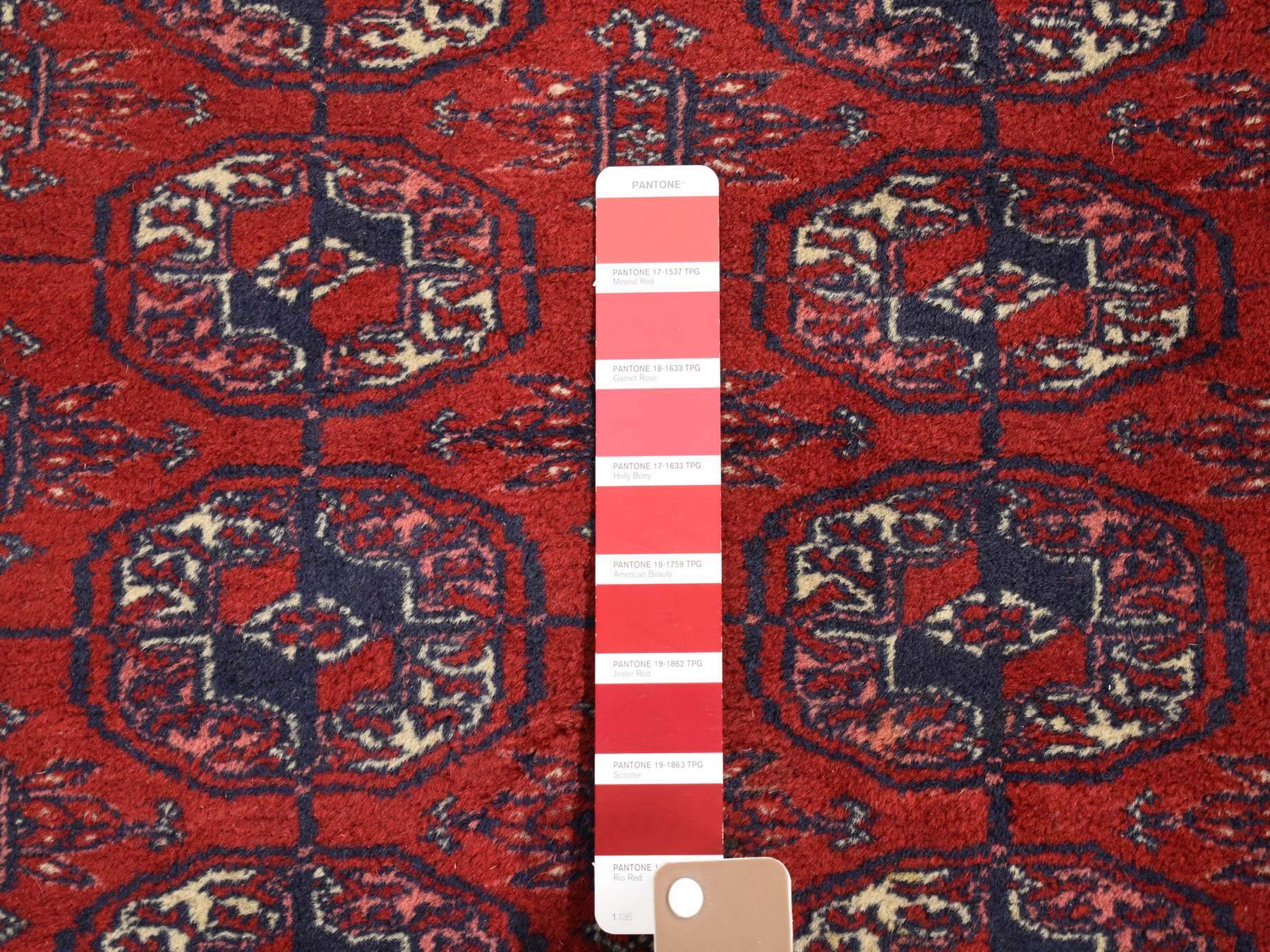 Antique hand-knotted wool rug in Red, 3'1" x 5'4" — SKU O080719 (view 4)