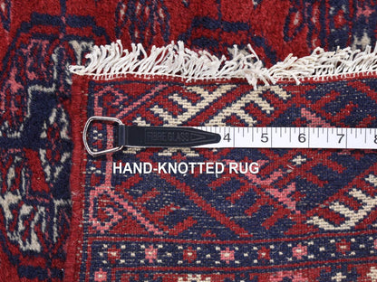 Antique hand-knotted wool rug in Red, 3'1" x 5'4" — SKU O080719 (view 7)