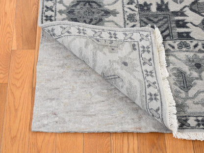 Grey 9'0" x 12'0" Traditional Hand knotted Wool/Silk Rug - Sku: O080734