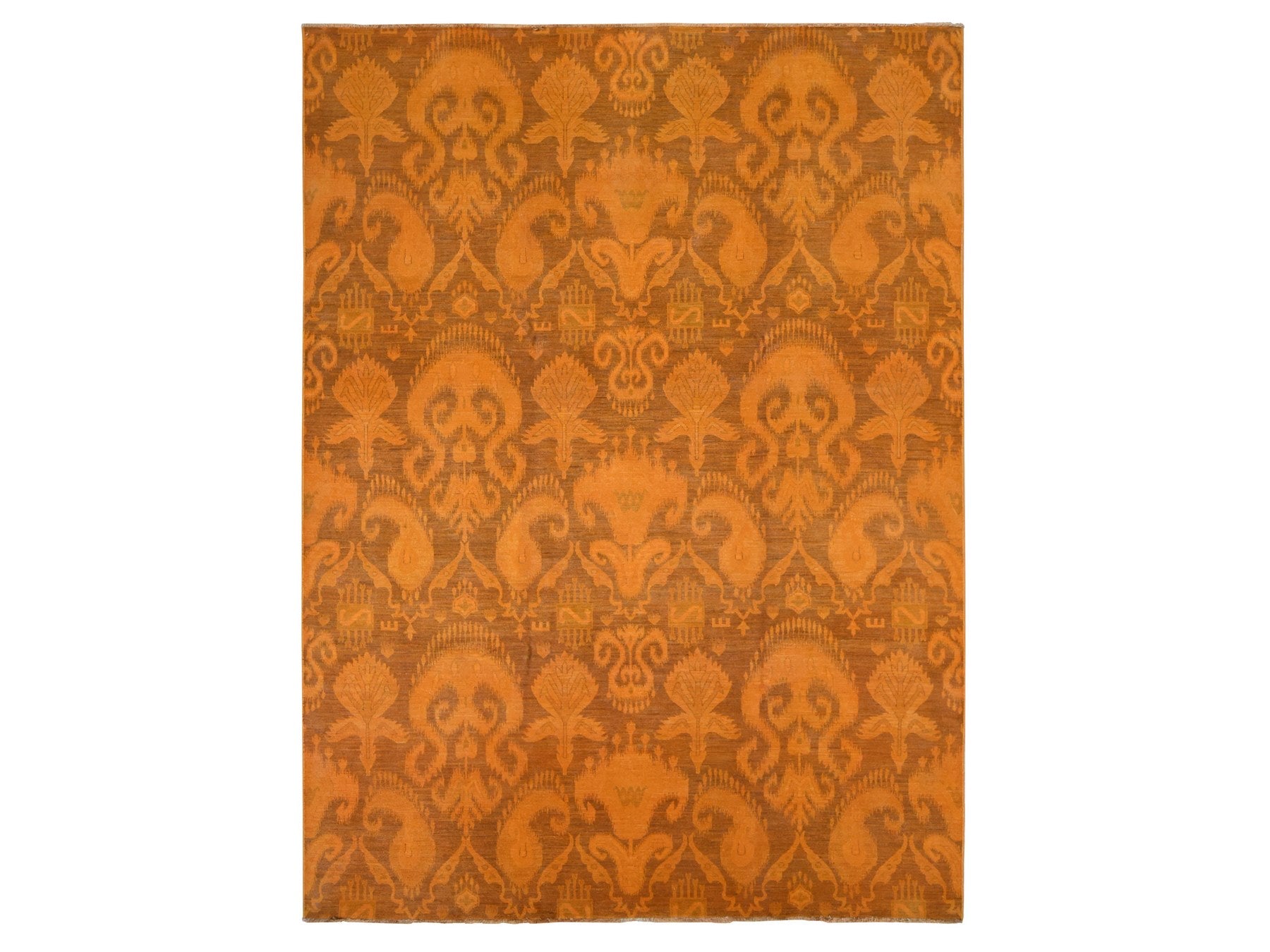 Vintage hand-knotted wool rug in Overdyed, 9'1" x 12'3" — SKU O080735