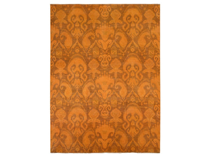 Overdyed 9'1" x 12'3" Vintage Hand knotted Wool Rug - Sku: O080735