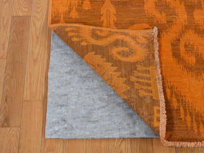 Vintage hand-knotted wool rug in Overdyed, 9'1" x 12'3" — SKU O080735 (view 4)