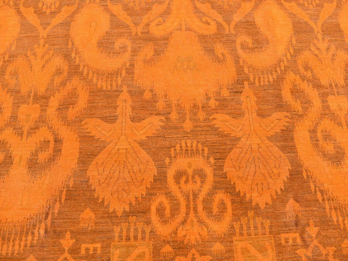 Vintage hand-knotted wool rug in Overdyed, 9'1" x 12'3" — SKU O080735 (view 8)