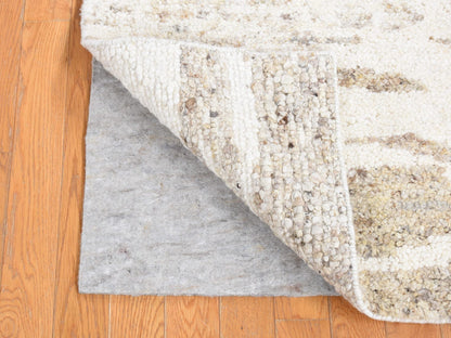 Beige 3'0" x 3'0" Modern and Contemporary Hand knotted Wool Rug - Sku: O080752