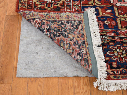 Red 8'10" x 11'8" Antique Hand knotted Wool Rug - Sku: O080776