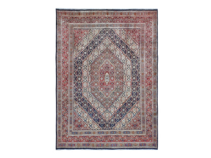 Red 7'9" x 10'10" Persian Hand knotted Wool Rug - Sku: O080778
