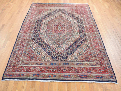 Red 7'9" x 10'10" Persian Hand knotted Wool Rug - Sku: O080778