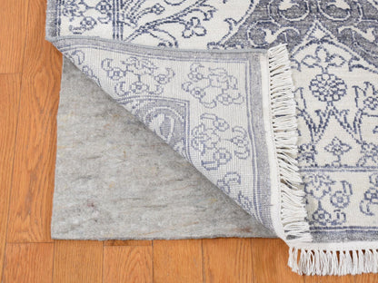Ivory 9'0" x 12'0" Modern and Contemporary Hand knotted Wool Rug - Sku: O080803