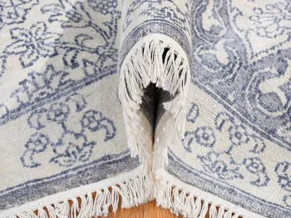 Ivory 9'0" x 12'0" Modern and Contemporary Hand knotted Wool Rug - Sku: O080803