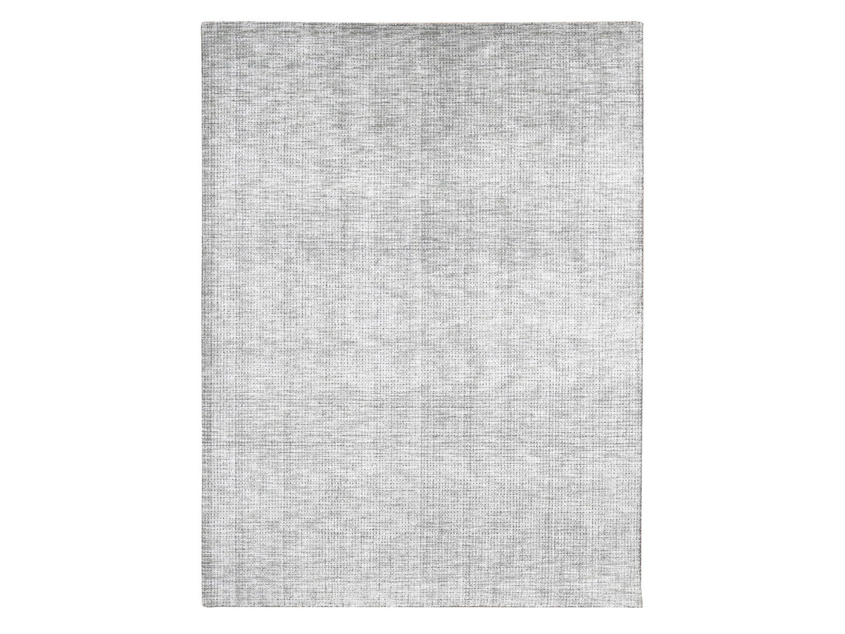 Modern / Contemporary hand-knotted wool/silk rug in Green, 9'1" x 12'1" — SKU O080812
