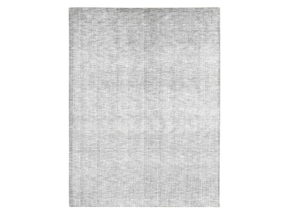 Modern / Contemporary hand-knotted wool/silk rug in Green, 9'1" x 12'1" — SKU O080812