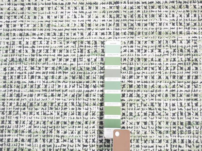 Green 9'1" x 12'1" Modern / Contemporary Handloom Wool/Silk Rug - Sku: O080812