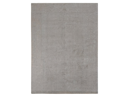 Modern / Contemporary hand-knotted wool/silk rug in Gray, 8'9" x 12'1" — SKU O080819