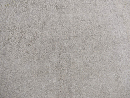 Modern / Contemporary hand-knotted wool/silk rug in Gray, 8'9" x 12'1" — SKU O080819 (view 8)
