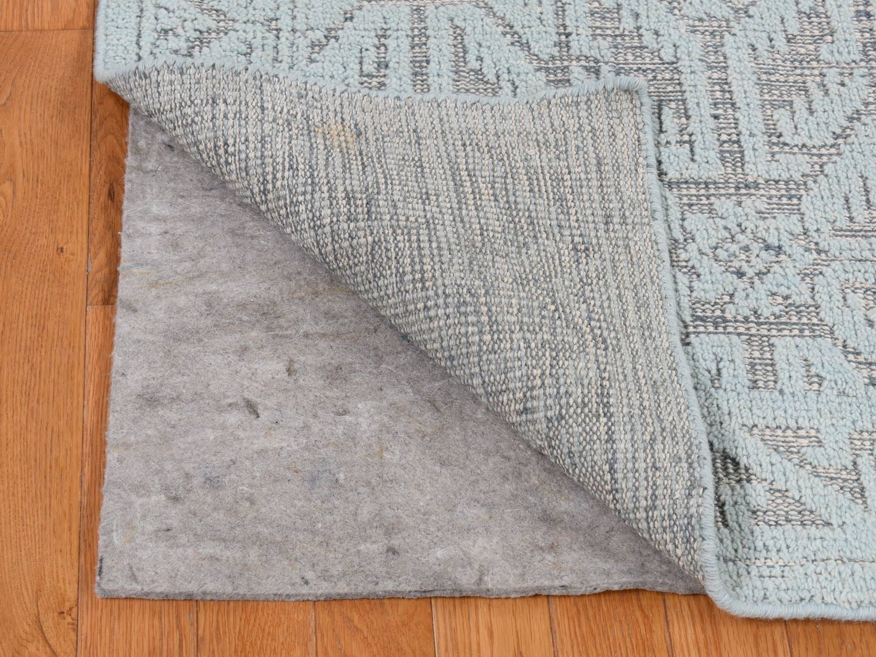 Oushak Tribal & Geometric hand-knotted wool rug in Blue, 9' x 12' — SKU O080823 (view 4)