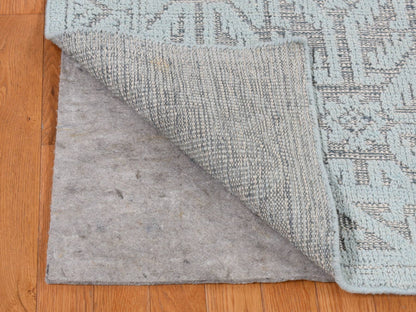 Oushak Tribal & Geometric hand-knotted wool rug in Blue, 9' x 12' — SKU O080823 (view 4)