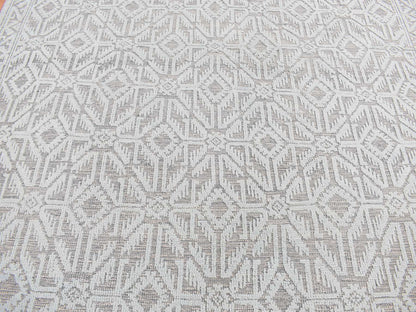 Blue 9'0" x 12'0" Tribal & Geometric Hand knotted Wool Rug - Sku: O080823