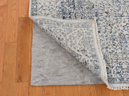 Mamluk Mamluk hand-knotted wool/silk rug in Gray, 8'3" x 10'2" — SKU O080835 (view 4)