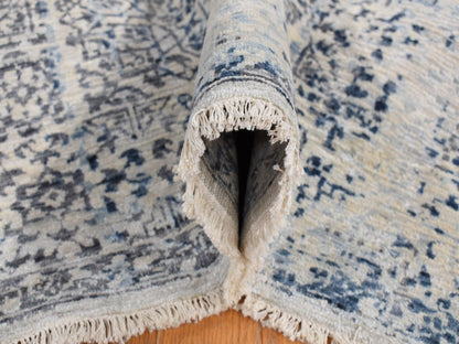 Mamluk Mamluk hand-knotted wool/silk rug in Gray, 8'3" x 10'2" — SKU O080835 (view 6)