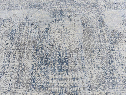 Mamluk Mamluk hand-knotted wool/silk rug in Gray, 8'3" x 10'2" — SKU O080835 (view 8)
