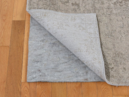 Beige 9'10" x 14'1" Modern and Contemporary Handloom Wool/Silk Rug - Sku: O080849