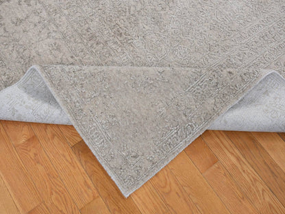 Beige 9'10" x 14'1" Modern and Contemporary Handloom Wool/Silk Rug - Sku: O080849