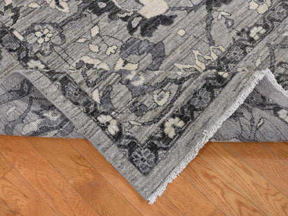 Mahal Oushak hand-knotted wool rug in Gray, 9'1" x 12'6" — SKU O080851 (view 5)