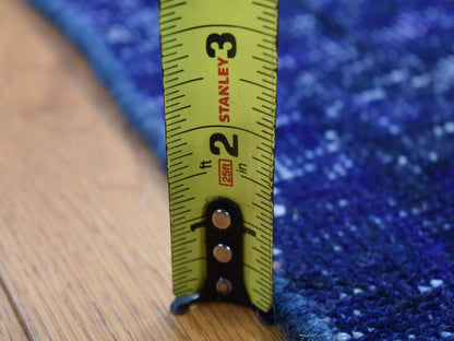 Tabriz Vintage hand-knotted wool runner in Overdyed & Blue, 4'3" x 7'10" — SKU O080862 (view 6)