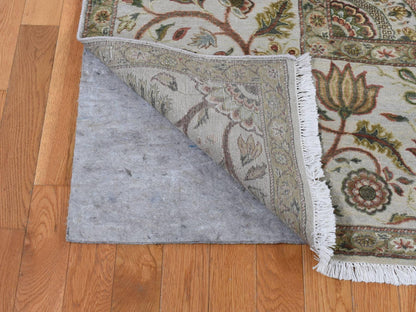 Grey 10'1" x 13'9" Transitional Hand knotted Wool/Silk Rug - Sku: O080915