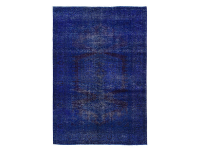 Vintage hand-knotted wool rug in Overdyed, 6'10" x 10'1" — SKU O080916