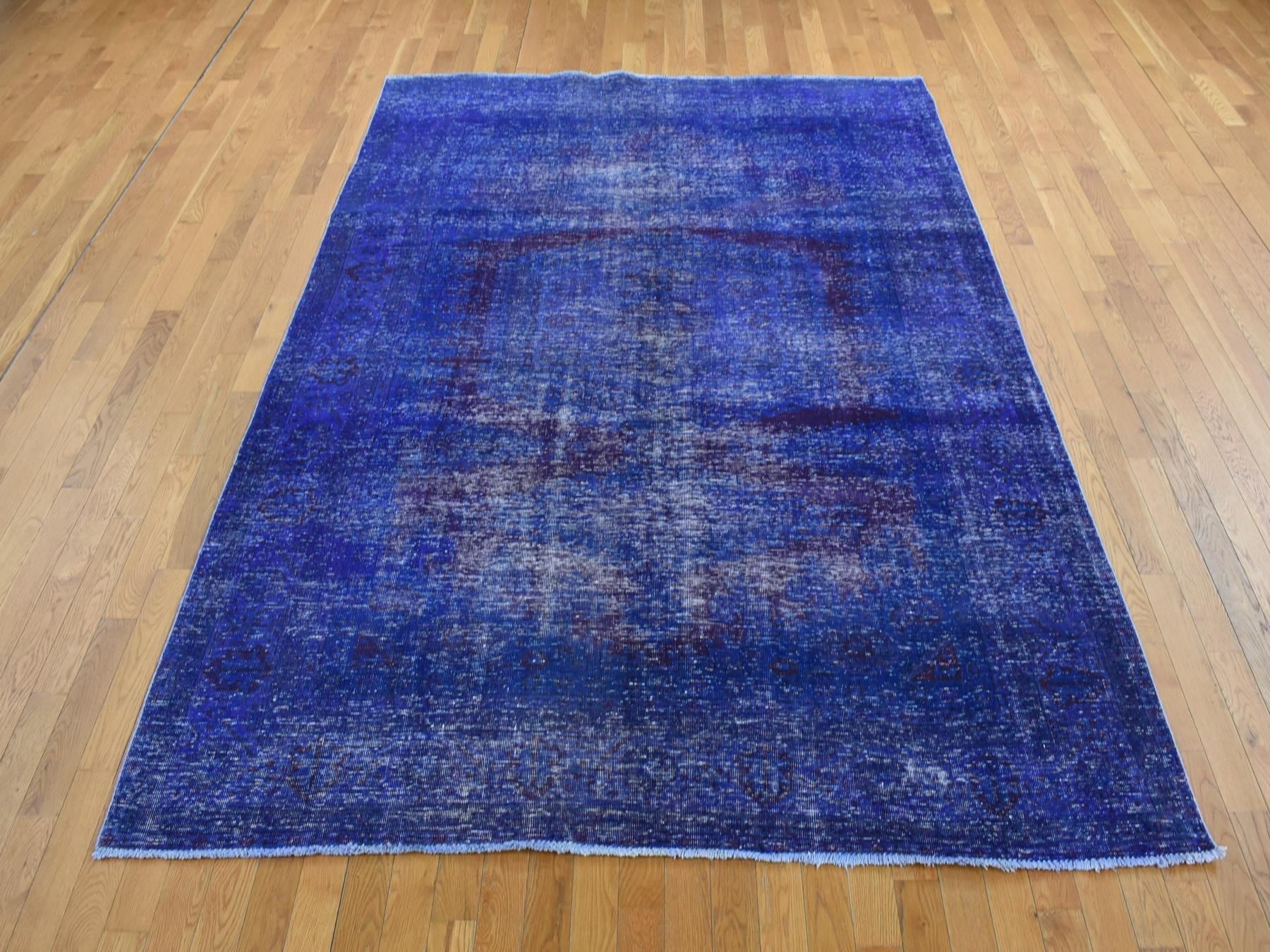 Vintage hand-knotted wool rug in Overdyed, 6'10" x 10'1" — SKU O080916 (view 2)