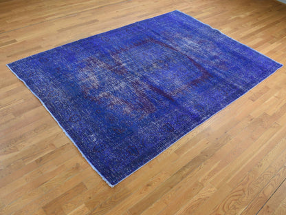 Vintage hand-knotted wool rug in Overdyed, 6'10" x 10'1" — SKU O080916 (view 3)