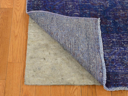 Vintage hand-knotted wool rug in Overdyed, 6'10" x 10'1" — SKU O080916 (view 4)