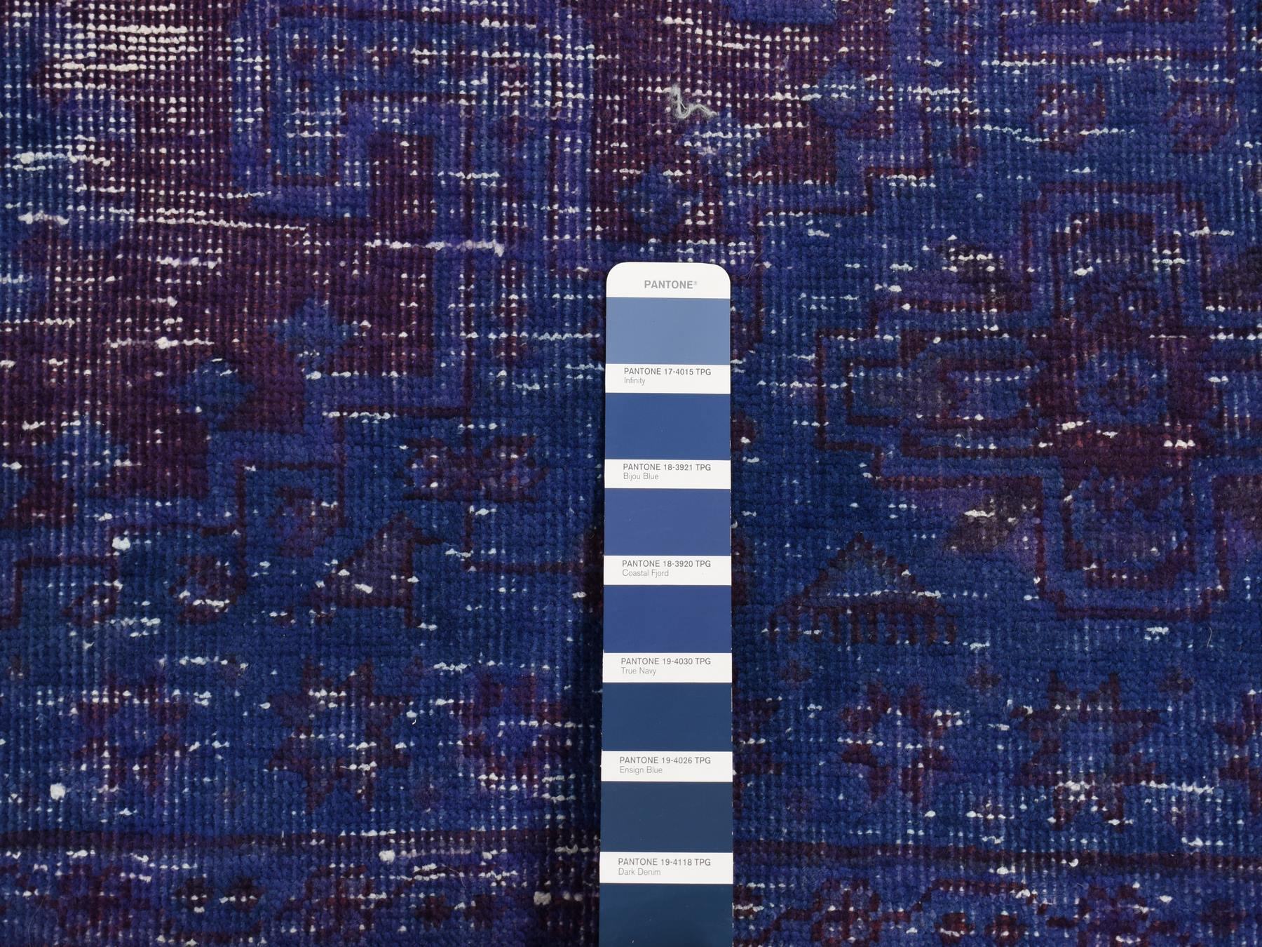 Vintage hand-knotted wool rug in Overdyed, 6'10" x 10'1" — SKU O080916 (view 7)
