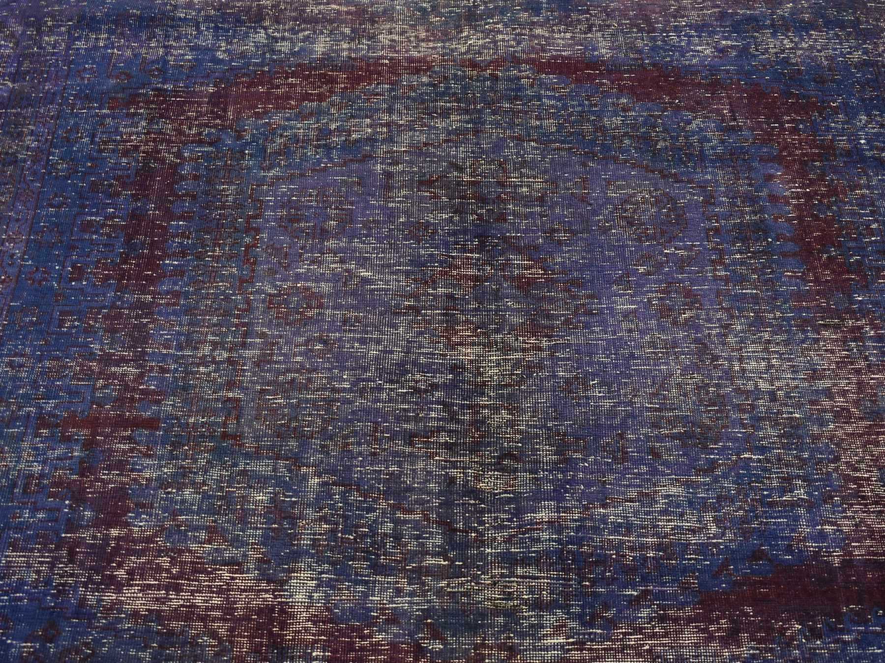Vintage hand-knotted wool rug in Overdyed, 6'10" x 10'1" — SKU O080916 (view 8)