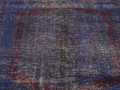 Vintage hand-knotted wool rug in Overdyed, 6'10" x 10'1" — SKU O080916 (view 8)