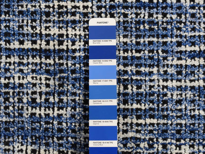 Blue 9'2" x 12'0" Modern and Contemporary Handloom Wool/Silk Rug - Sku: O080945