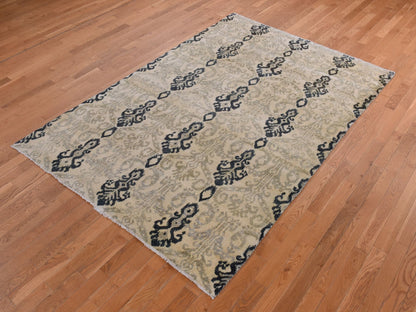 Beige 5'10" x 8'7" Tribal & Geometric Hand knotted Wool Rug - Sku: O080964