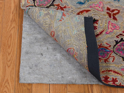 Brown 6'0" x 9'0" Maharaja Hand knotted Wool/Silk Rug - Sku: O080972
