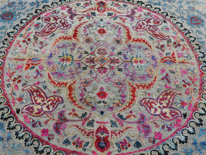 Brown 6'0" x 9'0" Maharaja Hand knotted Wool/Silk Rug - Sku: O080972