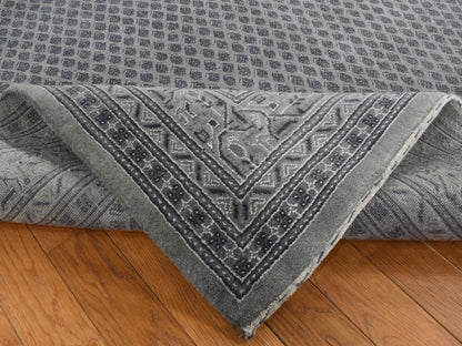 Grey 6'0" x 9'0" Traditional Hand knotted Wool/Silk Rug - Sku: O080974