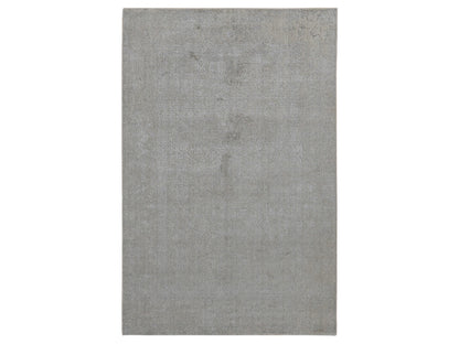 Modern / Contemporary hand-knotted wool/art silk rug in Gray, 5'9" x 9' — SKU O080977