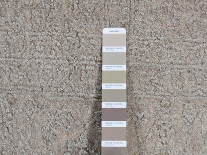 Modern / Contemporary hand-knotted wool/art silk rug in Gray, 5'9" x 9' — SKU O080977 (view 7)