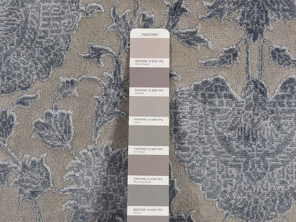 Kashan Fine Oriental hand-knotted wool/silk rug in Gray, 5'7" x 7'10" — SKU O080982 (view 7)