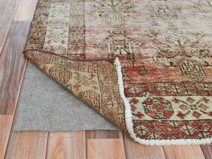 Brown 3'9" x 6'0" Vintage Hand knotted Wool Rug - Sku: O081037