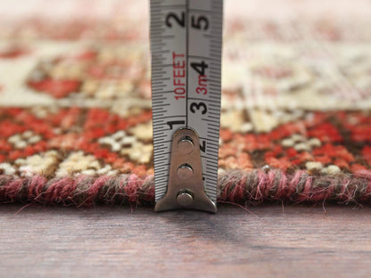 Brown 3'9" x 6'0" Vintage Hand knotted Wool Rug - Sku: O081037