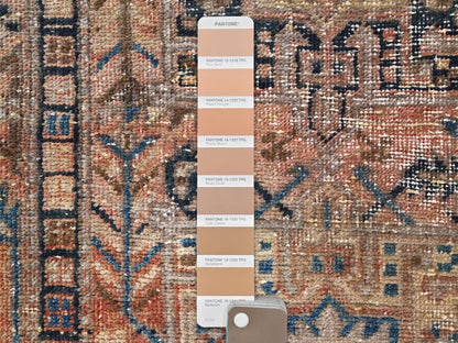 Brown 3'5" x 10'6" Vintage Hand knotted Wool Rug - Sku: O081077
