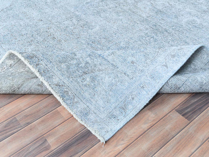 Blue 9'10" x 12'2" Vintage Hand knotted Wool Rug - Sku: O081099