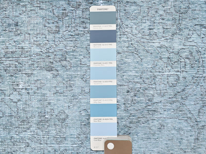 Blue 9'10" x 12'2" Vintage Hand knotted Wool Rug - Sku: O081099